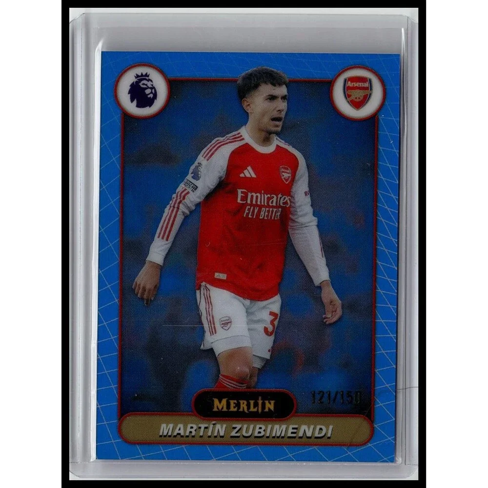 2026 Merlin Premier League Martín Zubimendi #16 Arsenal FC Blue Refractor #/150